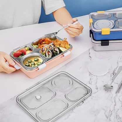 900 ML 4-Compartment Stainless Steel Lunch Box