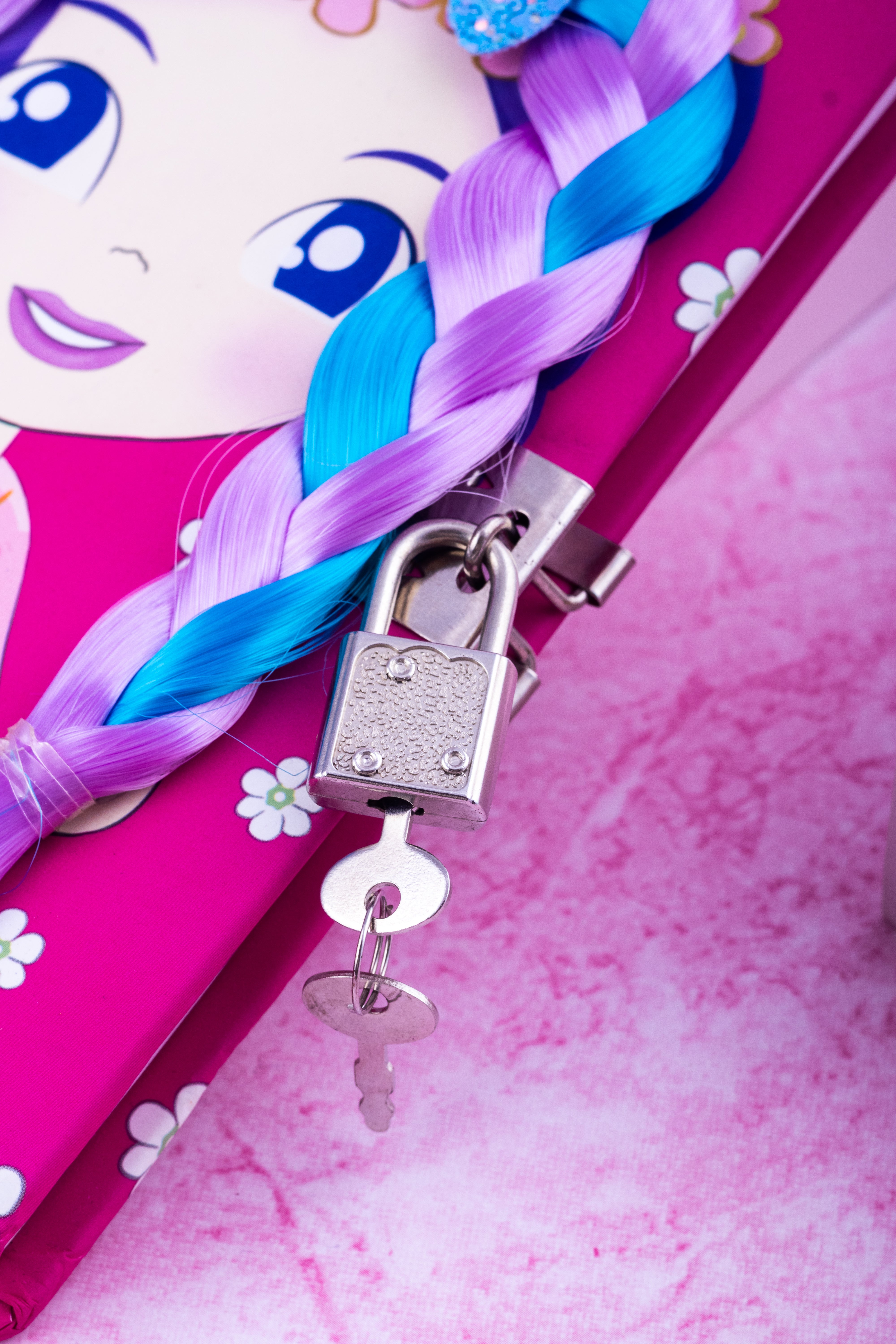 Princess Braided Hair Lock Diary