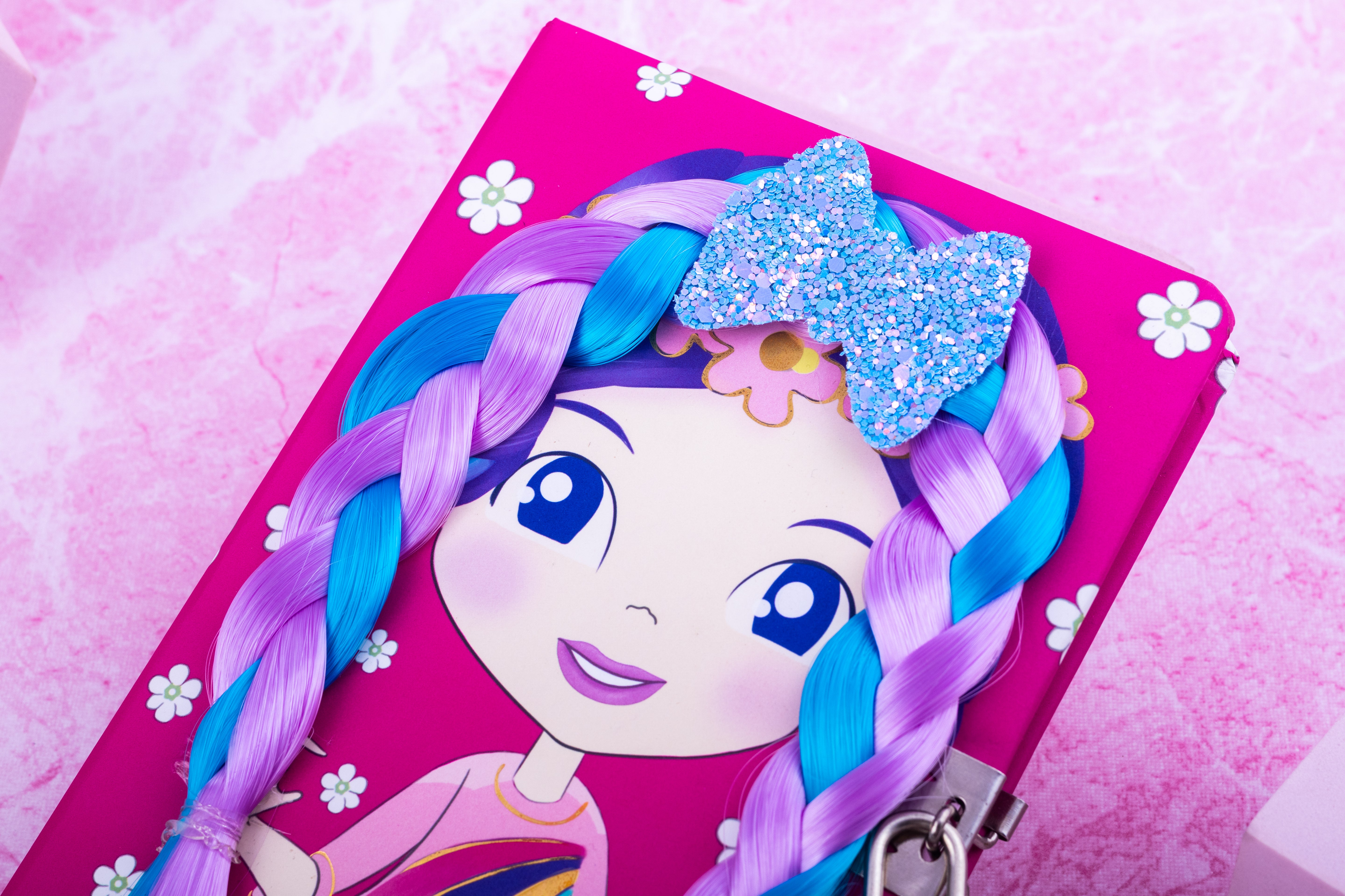 Princess Braided Hair Lock Diary