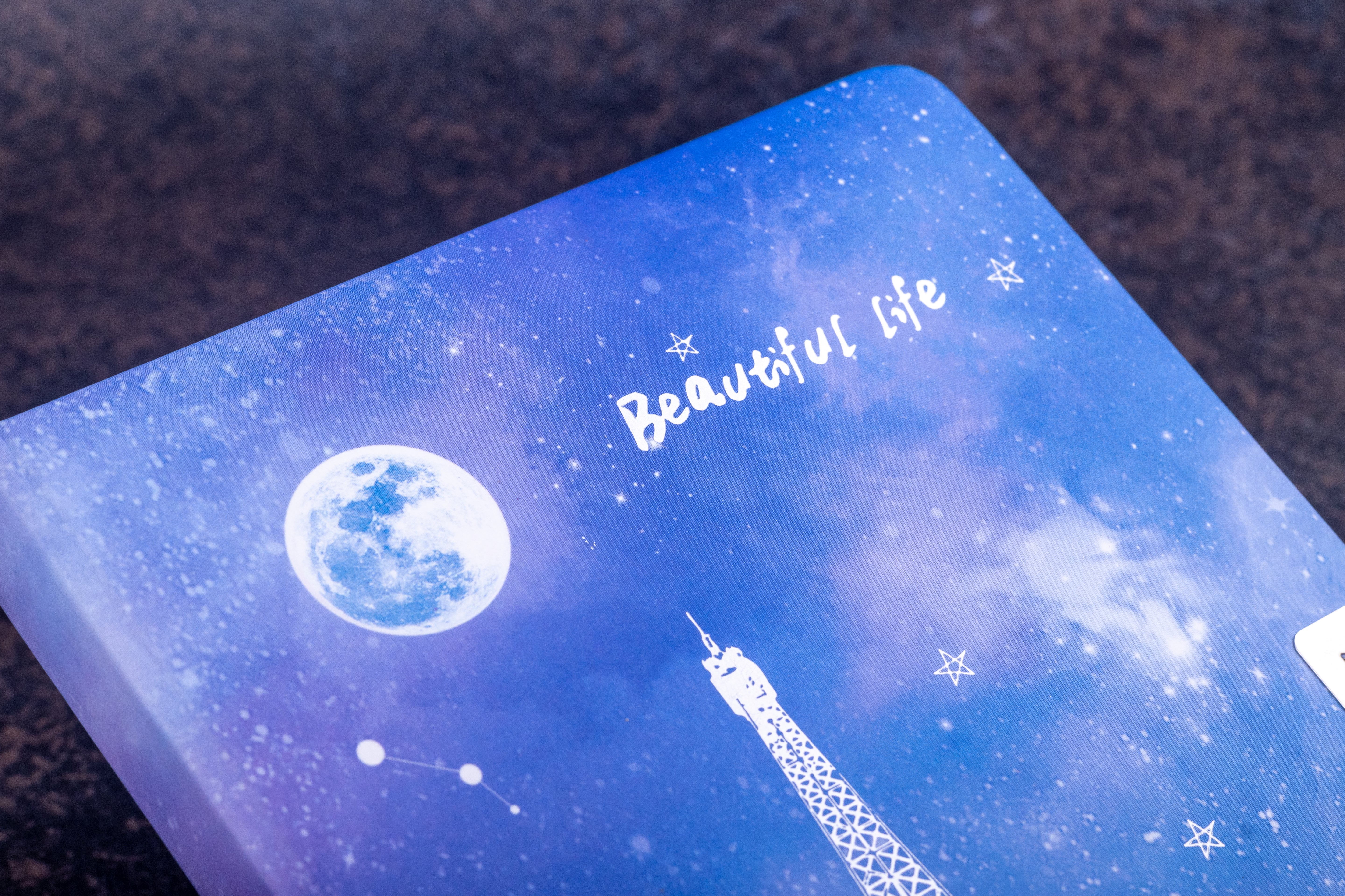 Paris Night Sky Lock Diary