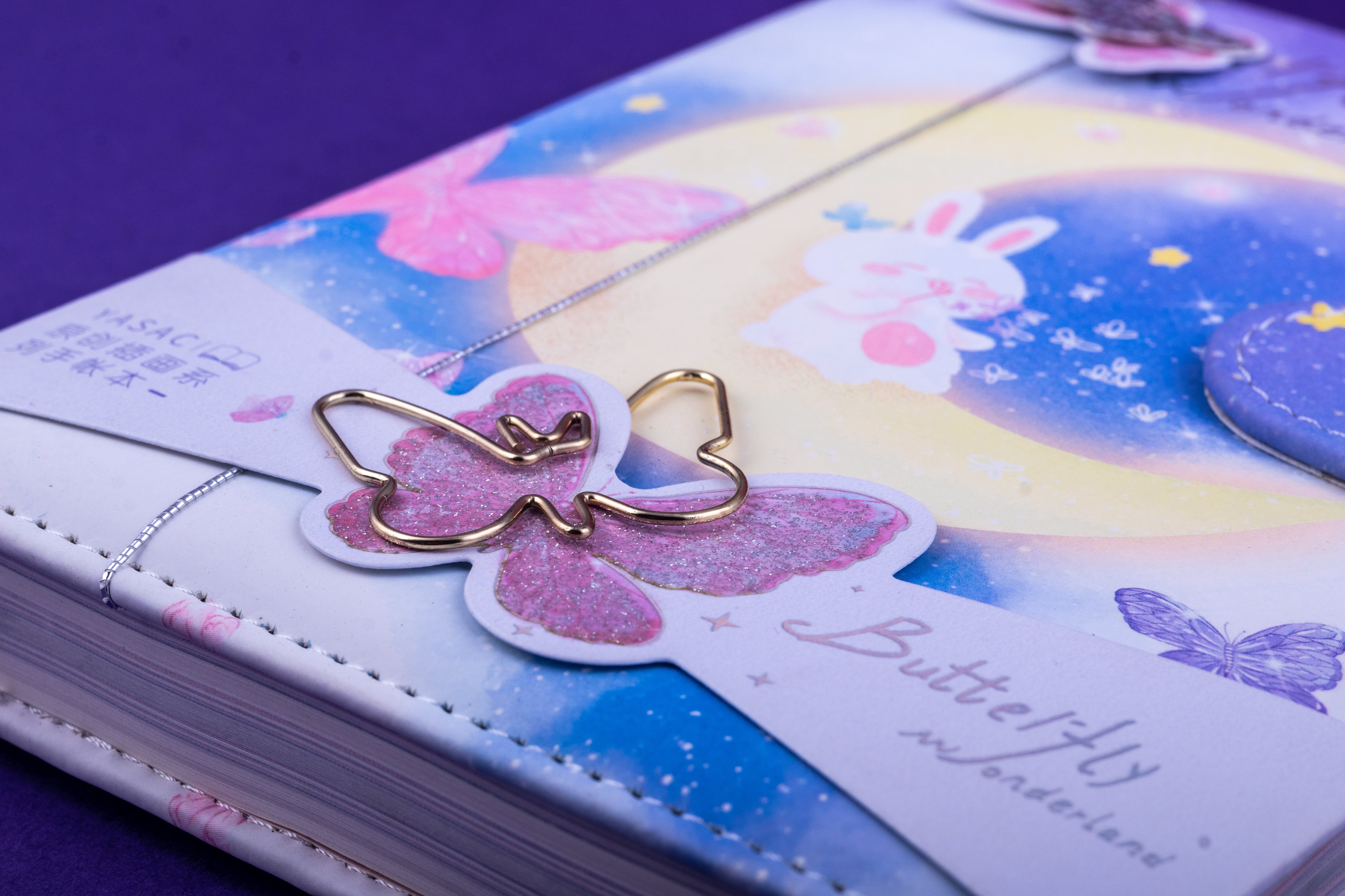 Starlight Bunny & Butterfly Magnet Lock Diary