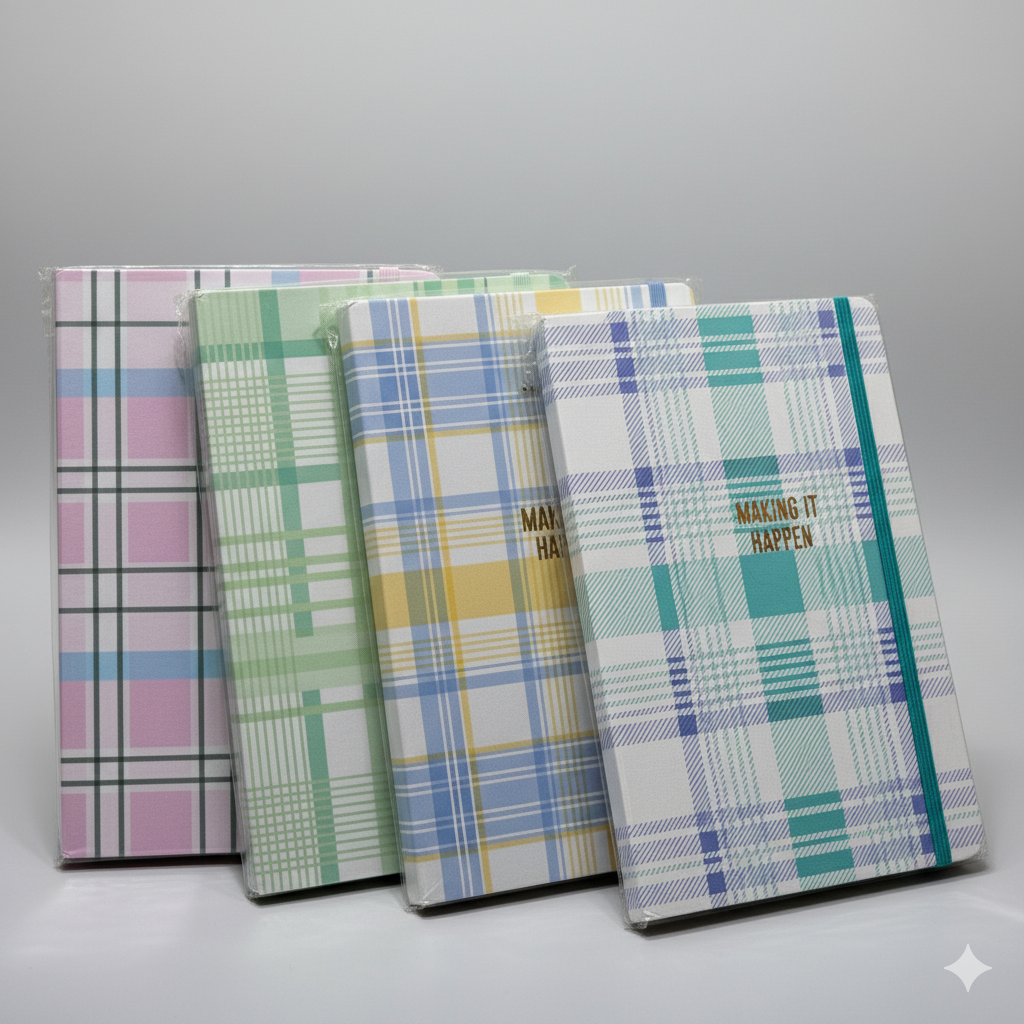 Notebook Type Checked Print Diary