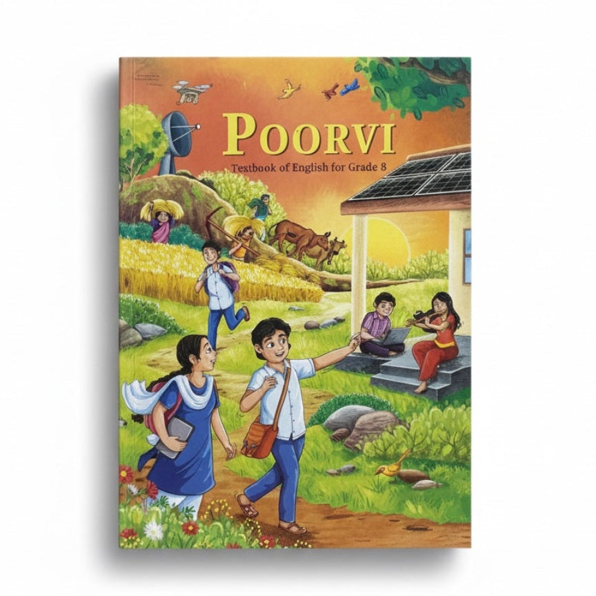 POORVI Textbook of English for Grade 8 (Class 8th) 2025-26 New Edition