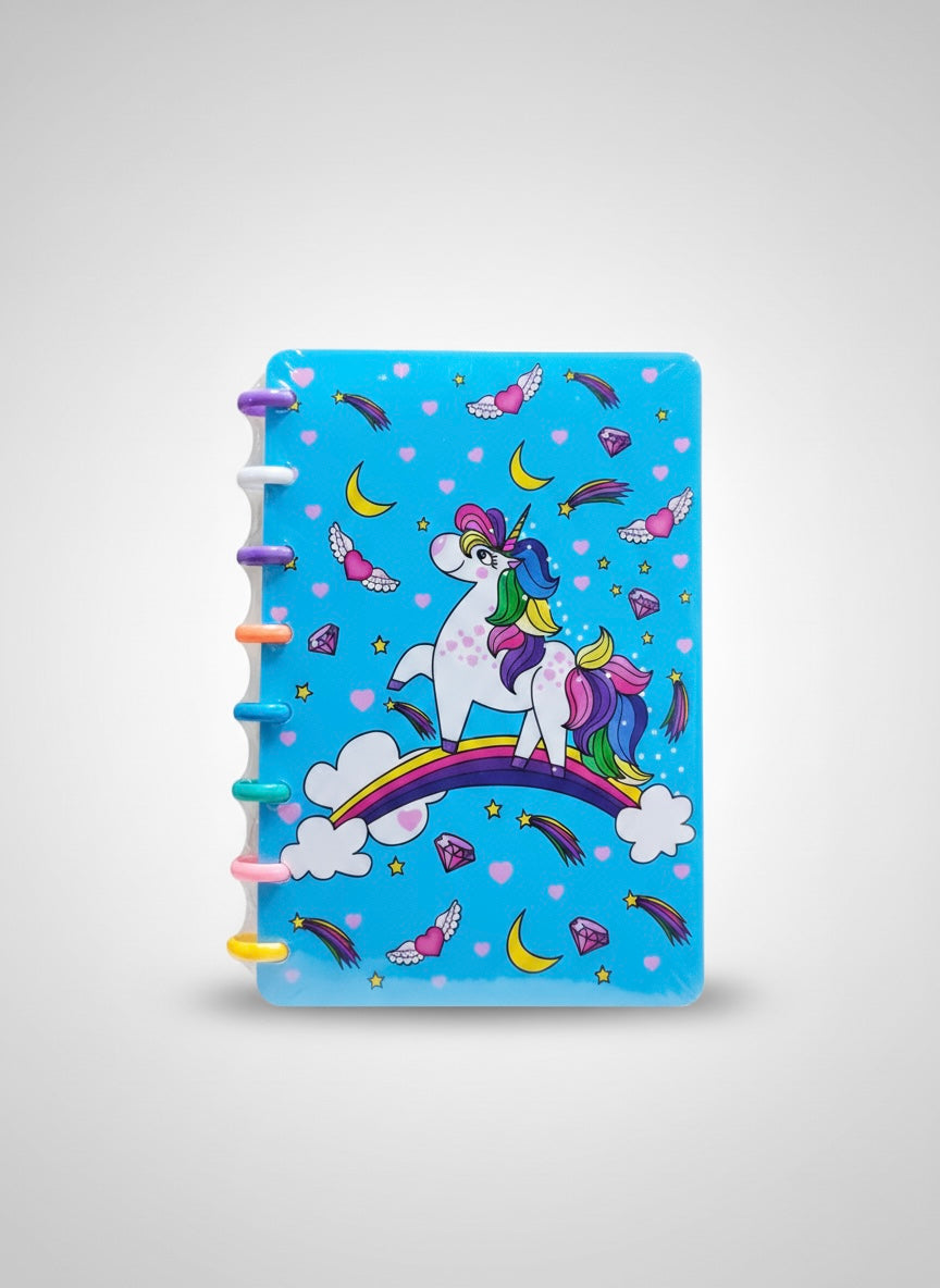Colorful Unicorn Spiral Binder Diary