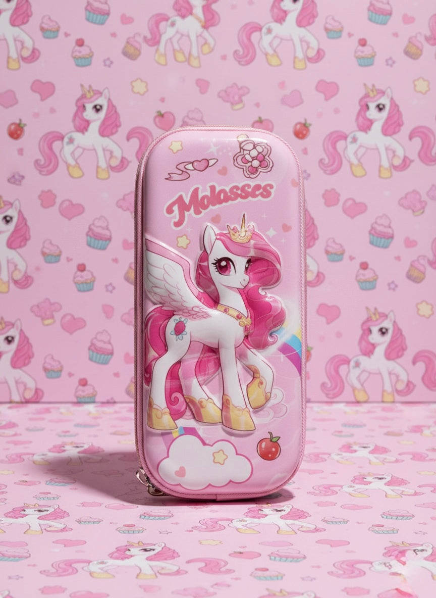 Molasses Unicorn Princess Pencil Pouch Case