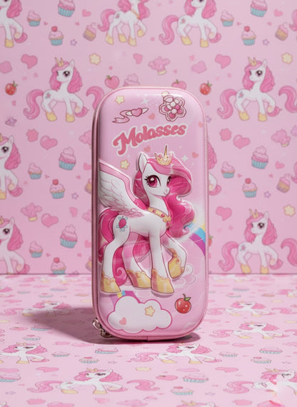 Molasses Unicorn Princess Pencil Pouch Case