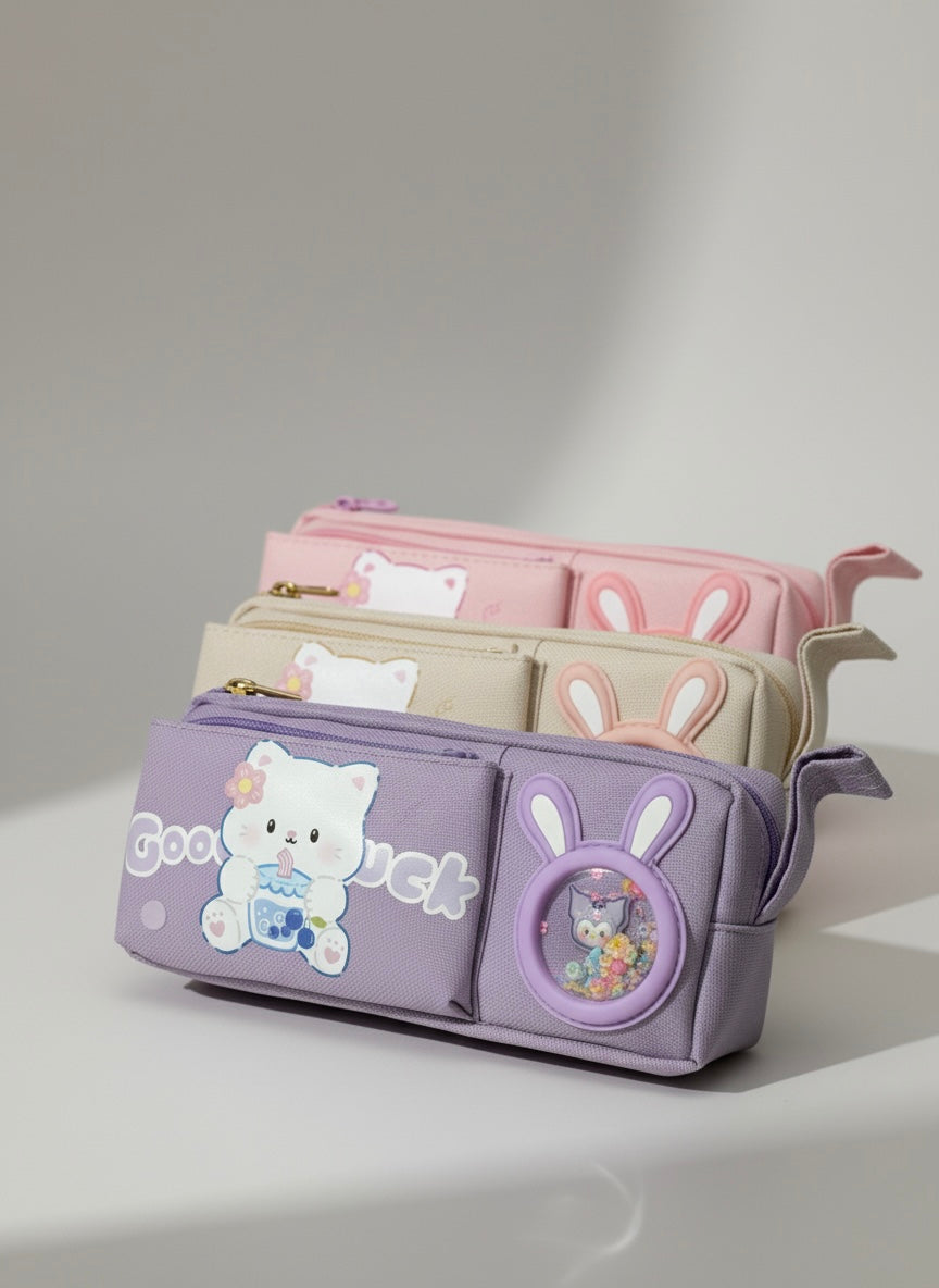 Lucky Kitty Boba Pouch