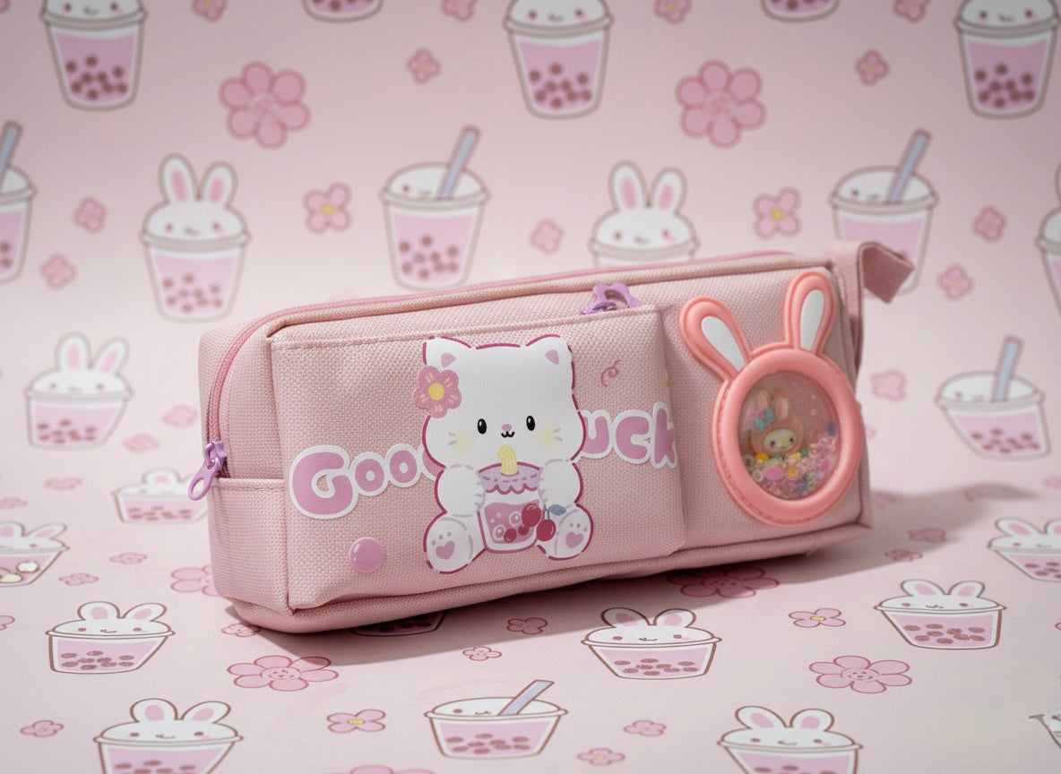Lucky Kitty Boba Pouch