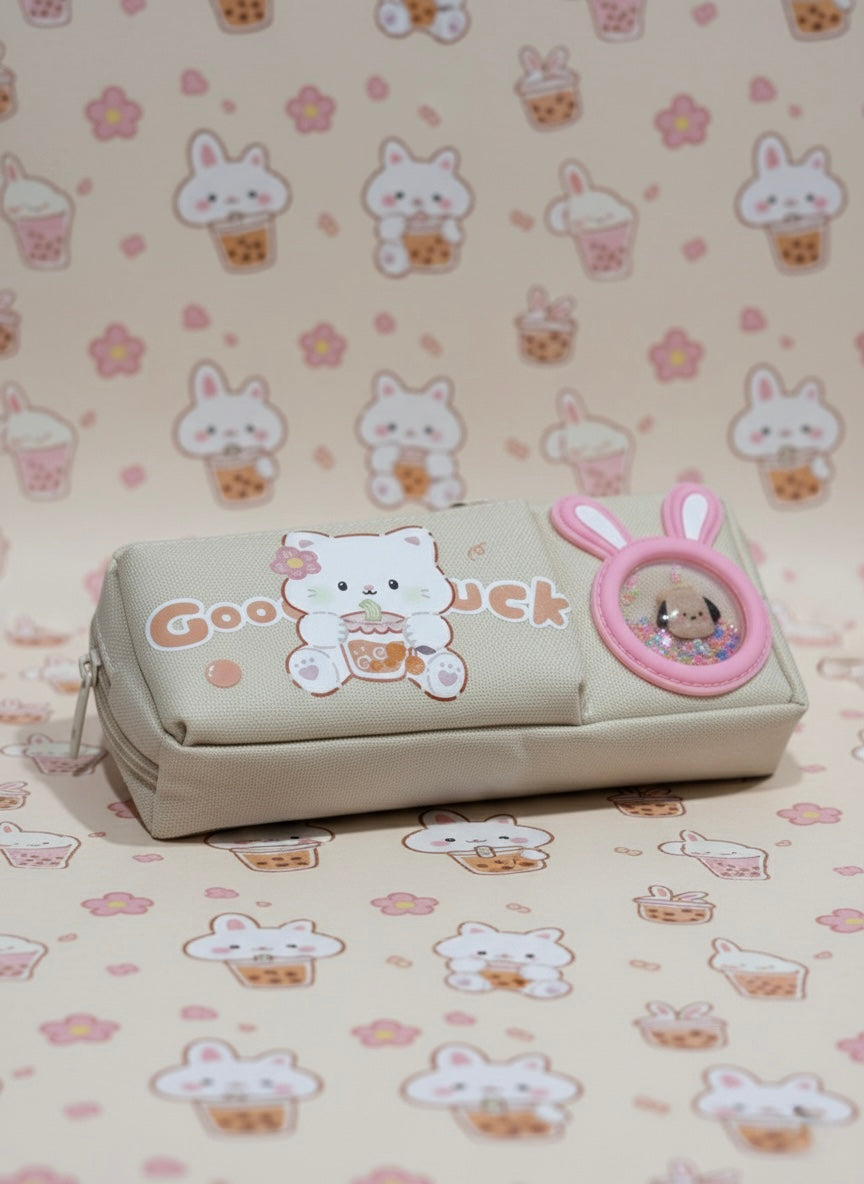 Lucky Kitty Boba Pouch