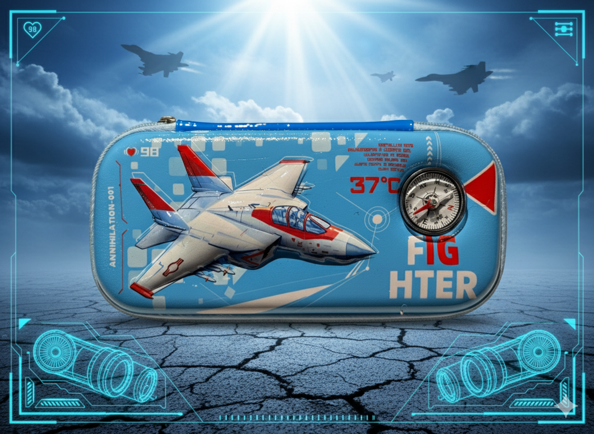 Air Fighter Sky Exploration Pencil Case