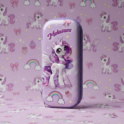 Molasses Unicorn Princess Pencil Pouch Case