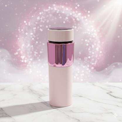 Chic Blush Pink Thermal Bottle with Rose Gold Accent