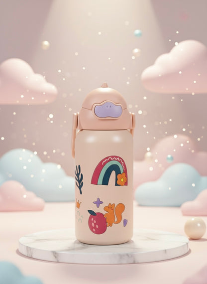 Whimsical Unicorn Kids Insulated Sipper Bottle | PINK