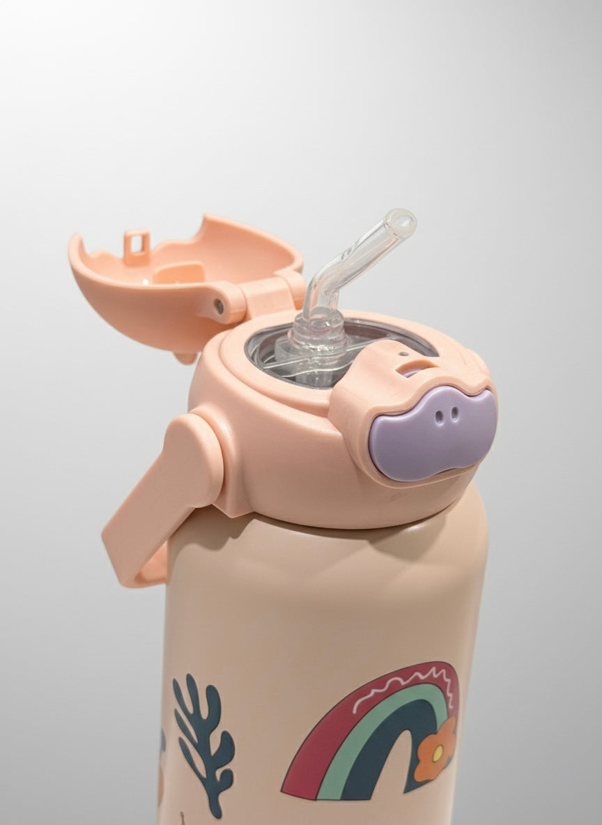 Whimsical Unicorn Kids Insulated Sipper Bottle | PINK
