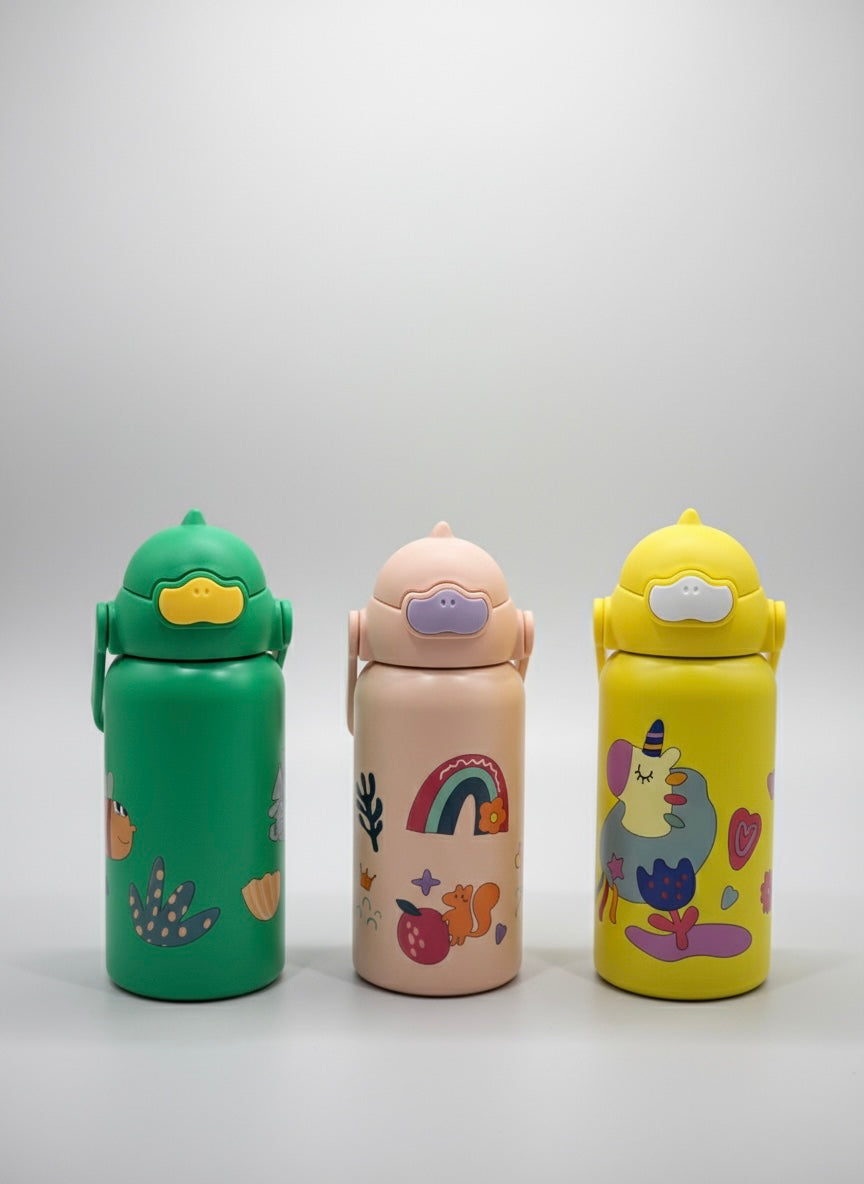 Whimsical Unicorn Kids Insulated Sipper Bottle | PINK