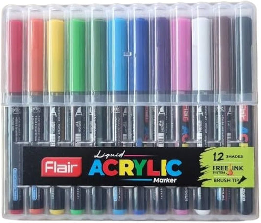 Flair Acrylic Liquid Marker Set