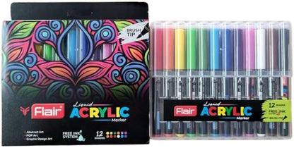 Flair Acrylic Liquid Marker Set