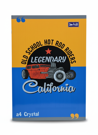 A4 Crystal Notebook - Legendary Hot Rod Riders California