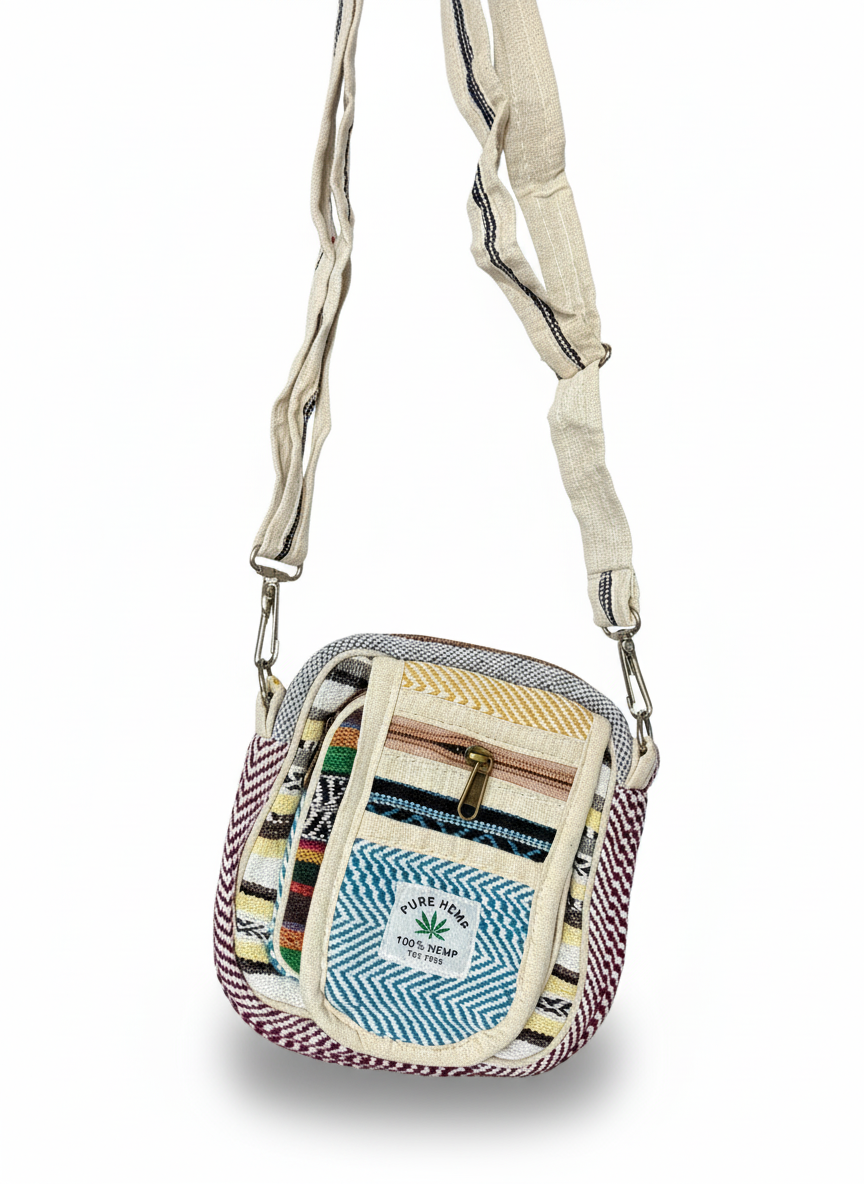 Netural Hemp Jute Material Side Bag