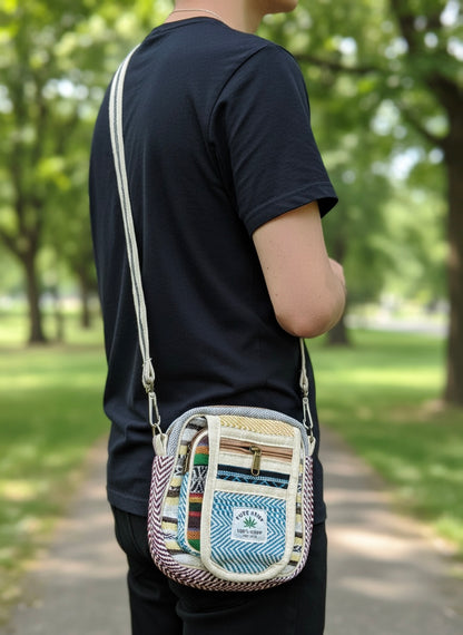 Netural Hemp Jute Material Side Bag