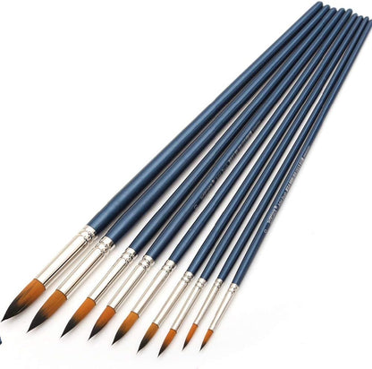 Round Pointed Tip Paint Brushes Set, 6 Pcs Artist Paintbrushes