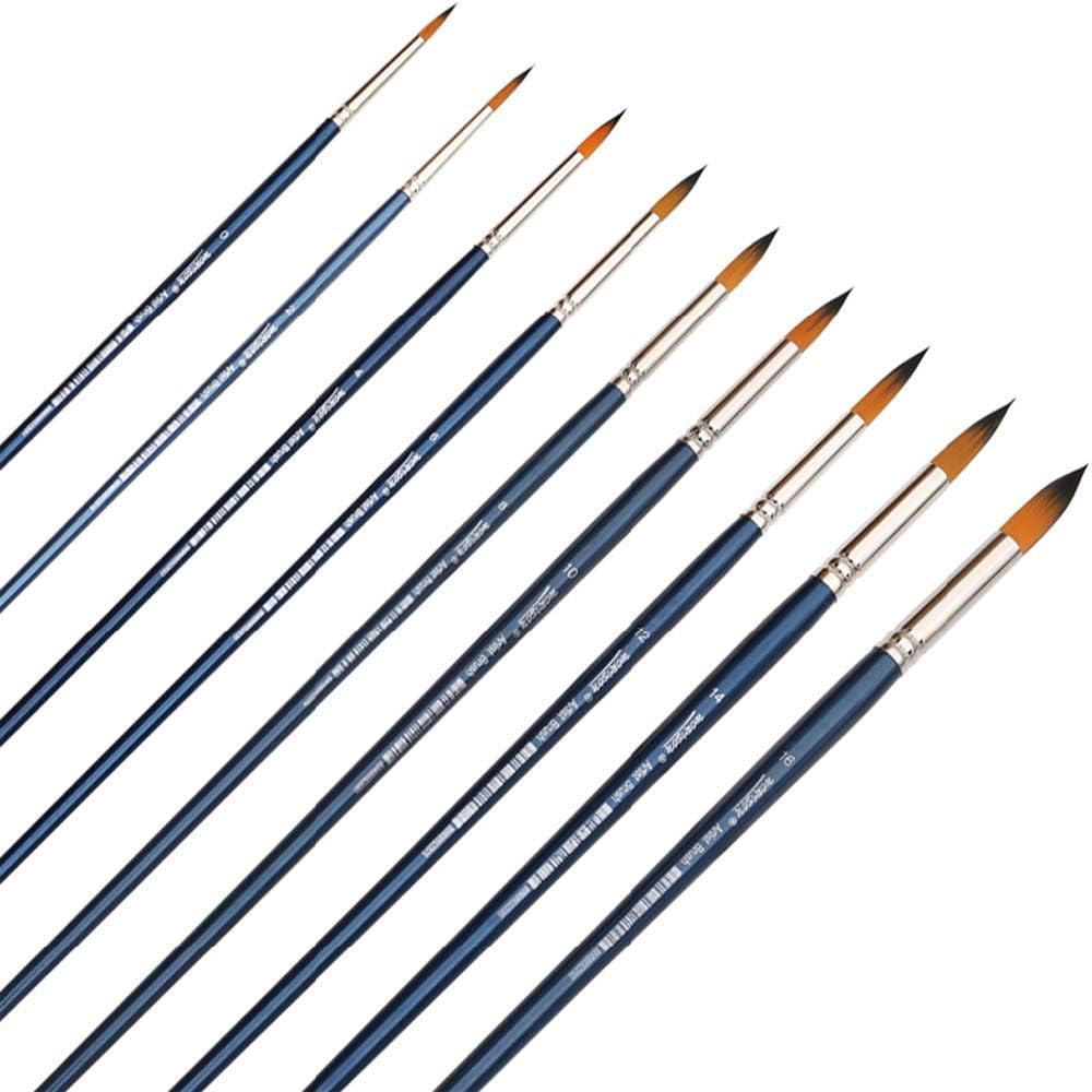 Round Pointed Tip Paint Brushes Set, 6 Pcs Artist Paintbrushes