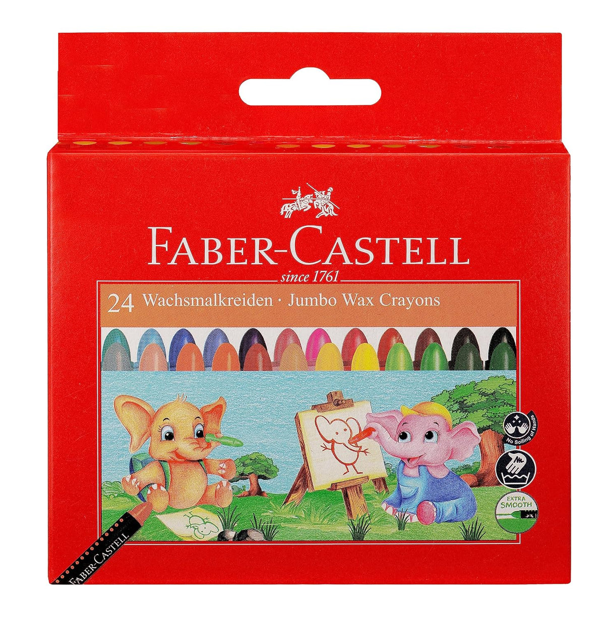 Faber-Castell Jumbo Wax Crayons - 24 Shades