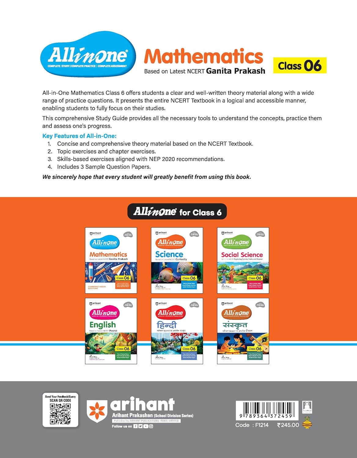 Arihant All in One Mathematics Class 6