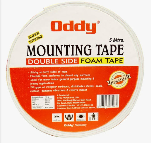 Oddy Mountain Tape Double Sided Foam Tape (5 Mtr)