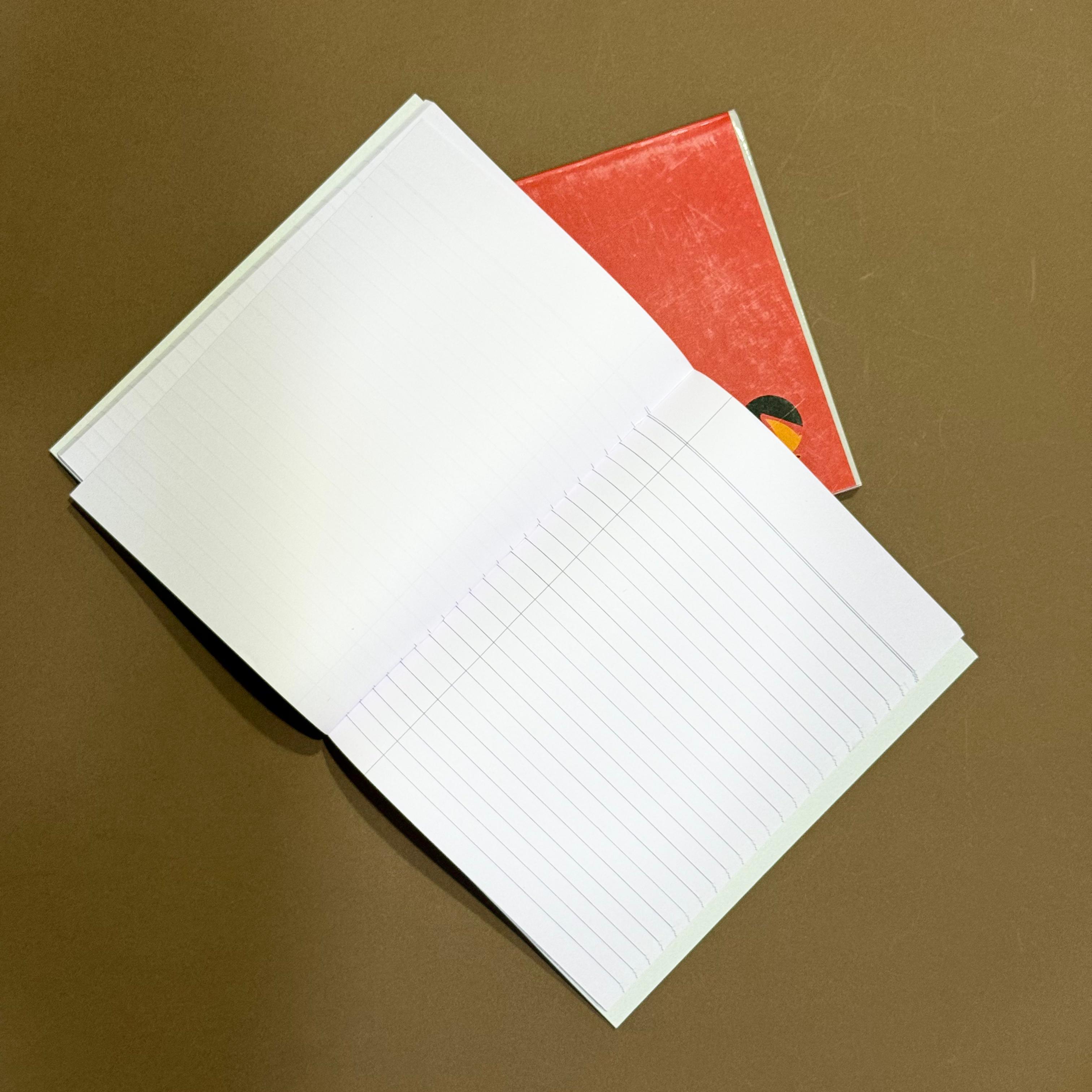 XAV- Single Line Hard Bound Interleaf Notebook