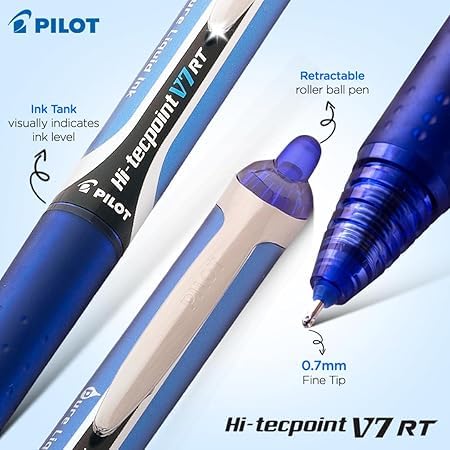 Pilot Hi Techpoint V7 RT Liquid Ink Rollerball Pen - Fine Tip