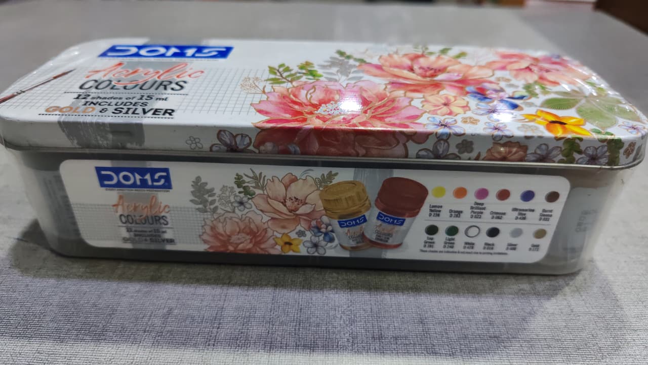Doms Acrylic Colors 12 Shades 15ml