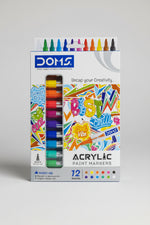 Doms Acrylic Paint Markers (12 Shades)
