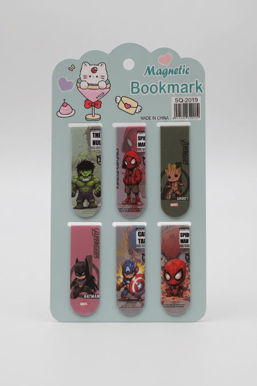 Marvel Character Fancy Magnet Bookmark