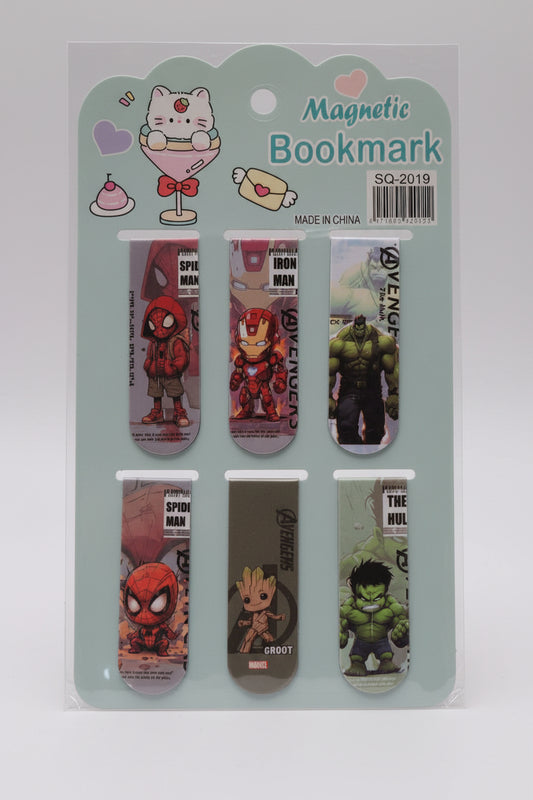 Marvel Character Fancy Magnet Bookmark