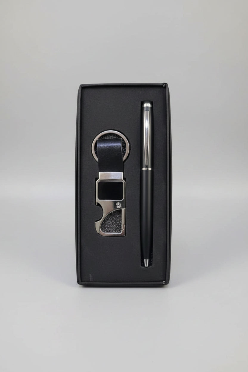 Premium Metal Pen & Keychain Gift Set