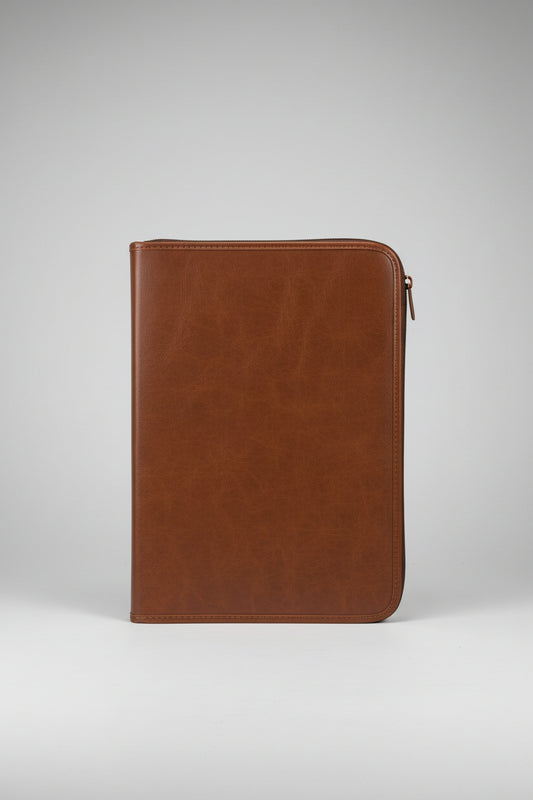 Zip Lock Style Professional Leather Material Folder File