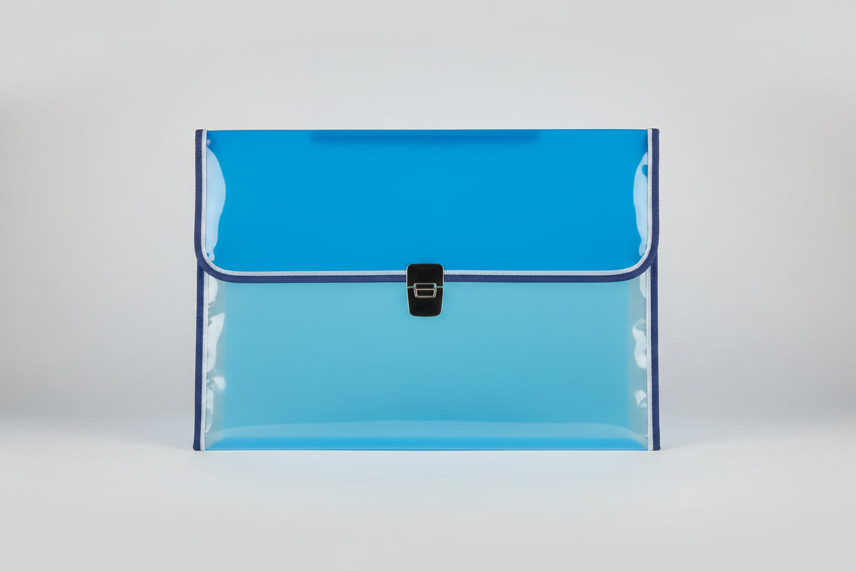 Professional Button-Lock Document Bag with Multiple Compartments