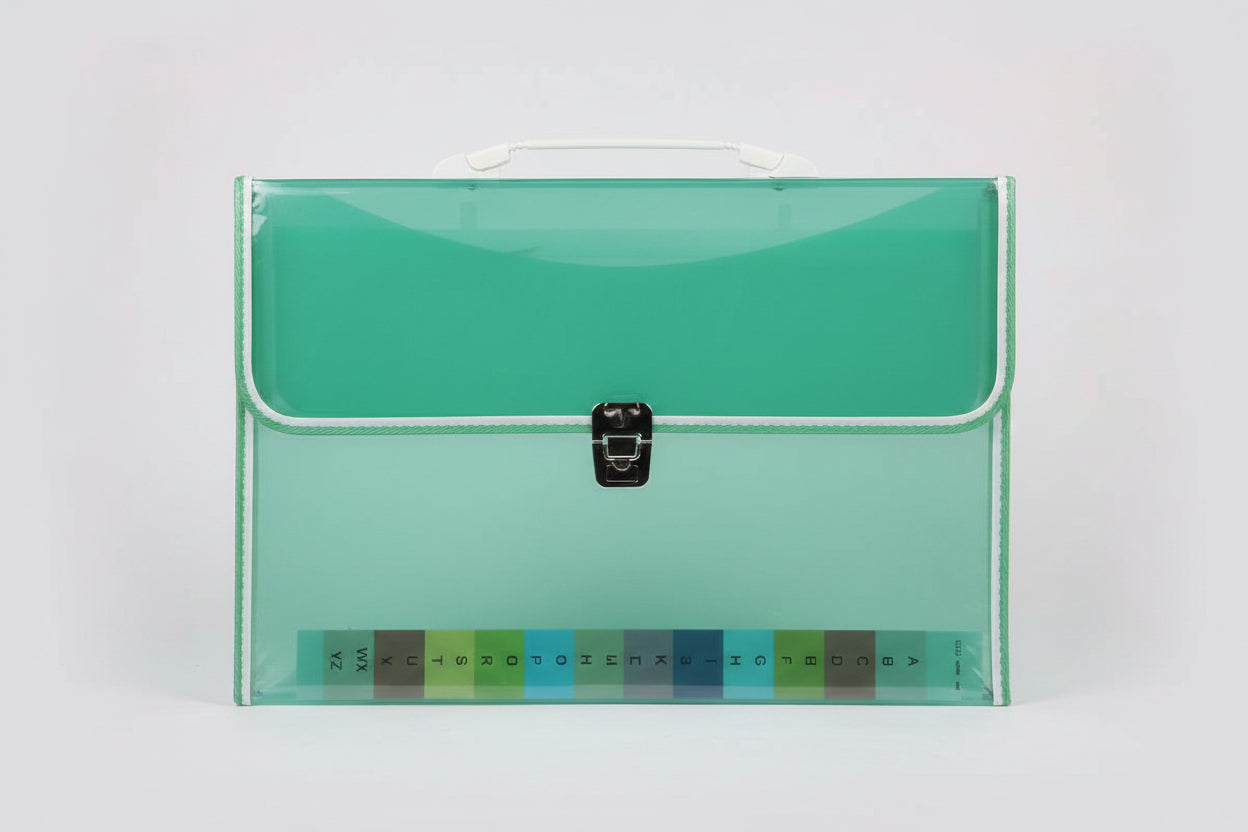 Professional Button-Lock Document Bag with Multiple Compartments