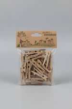 Natural Wooden Mini Clips / Craft Pegs
