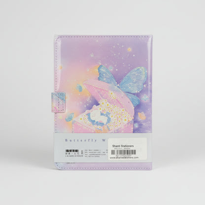 Fancy Butterfly Side Lock Style Diary