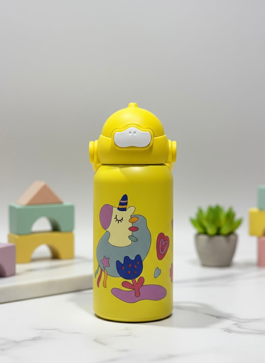Whimsical Unicorn Kids Insulated Sipper Bottle | PINK