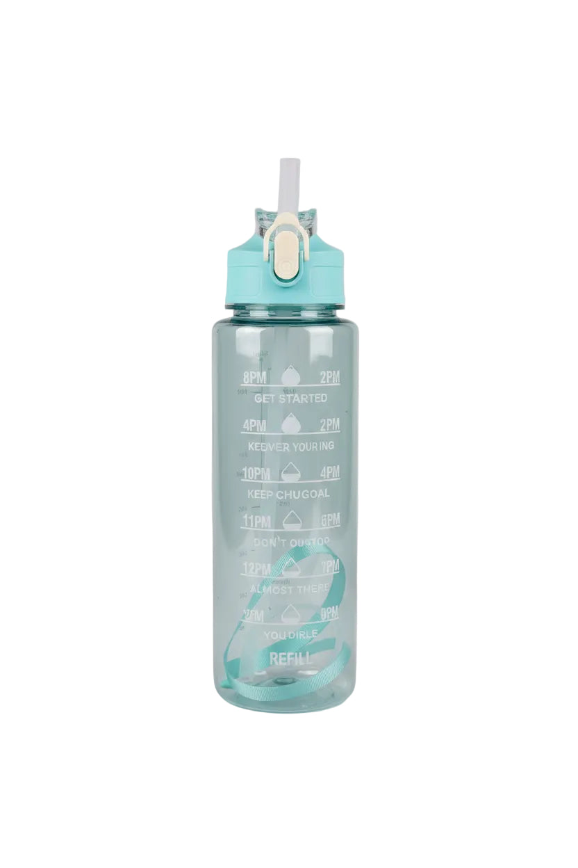 Transperant Water Bottle With Sipper Strow