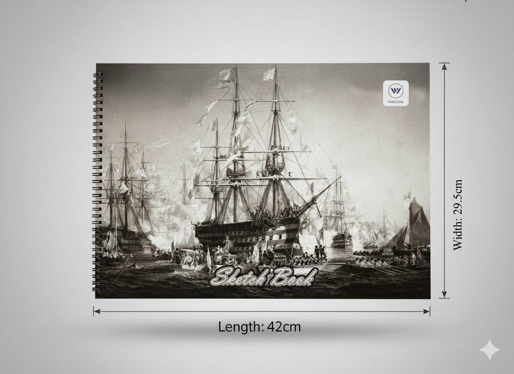 WorldOne A3 Sketch Book - 100 Sheets
