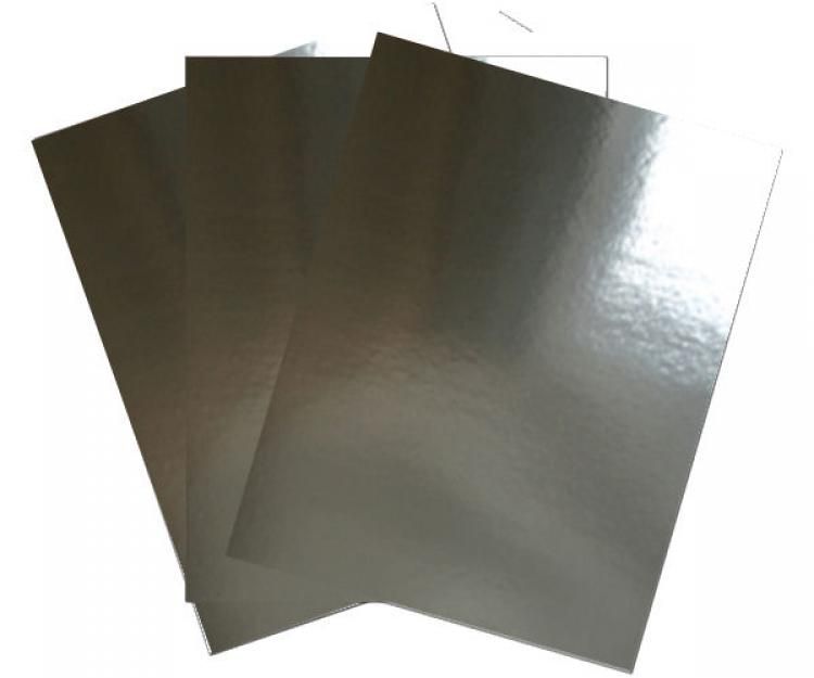 A4 Silver Metallic Mirror Cardstock Sheets (10 Sheet)