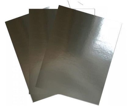 A4 Silver Metallic Mirror Cardstock Sheets (10 Sheet)