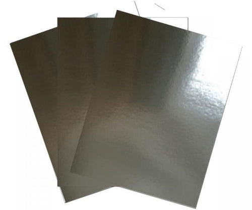 A4 Silver Metallic Mirror Cardstock Sheets (10 Sheet)