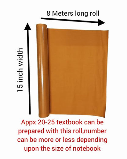 Laminated Brown Cover Roll for Books (Pack of 1) Cover Roll for School Notebook/Book