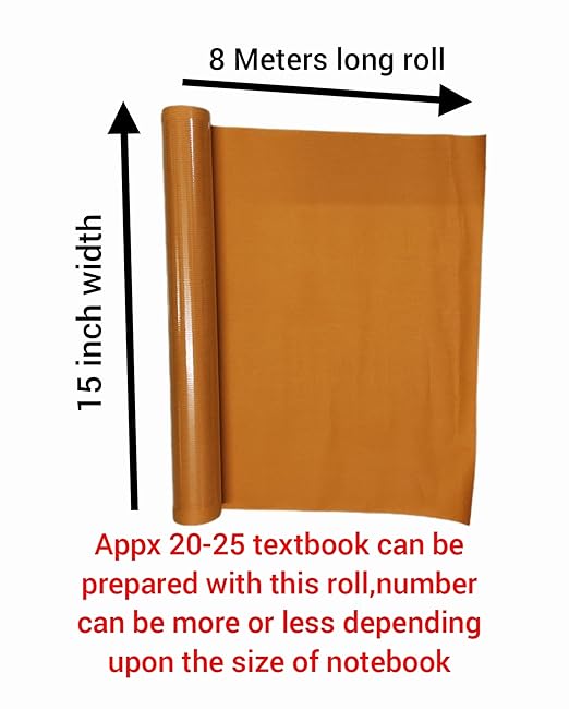 Laminated Brown Cover Roll for Books (Pack of 1) Cover Roll for School Notebook/Book