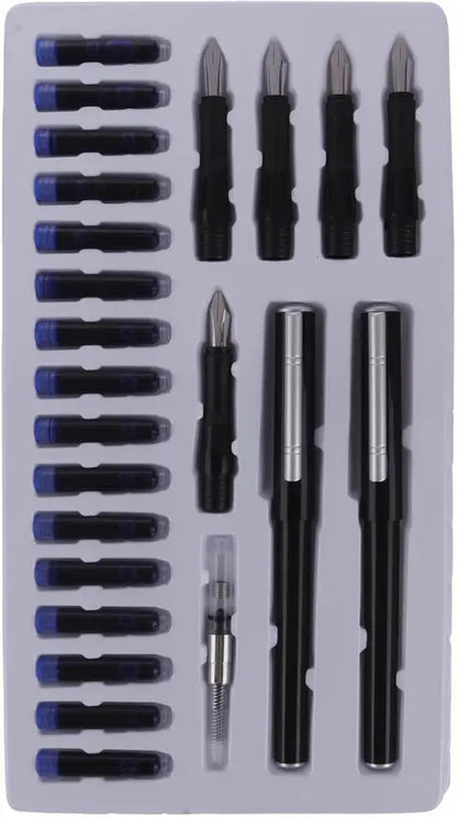 FRKB Sky Good Calligraphy Set with 5 Nibs,16 Ink Cartridges & 2 pens Pen Gift Set  (Ink Color - Black)